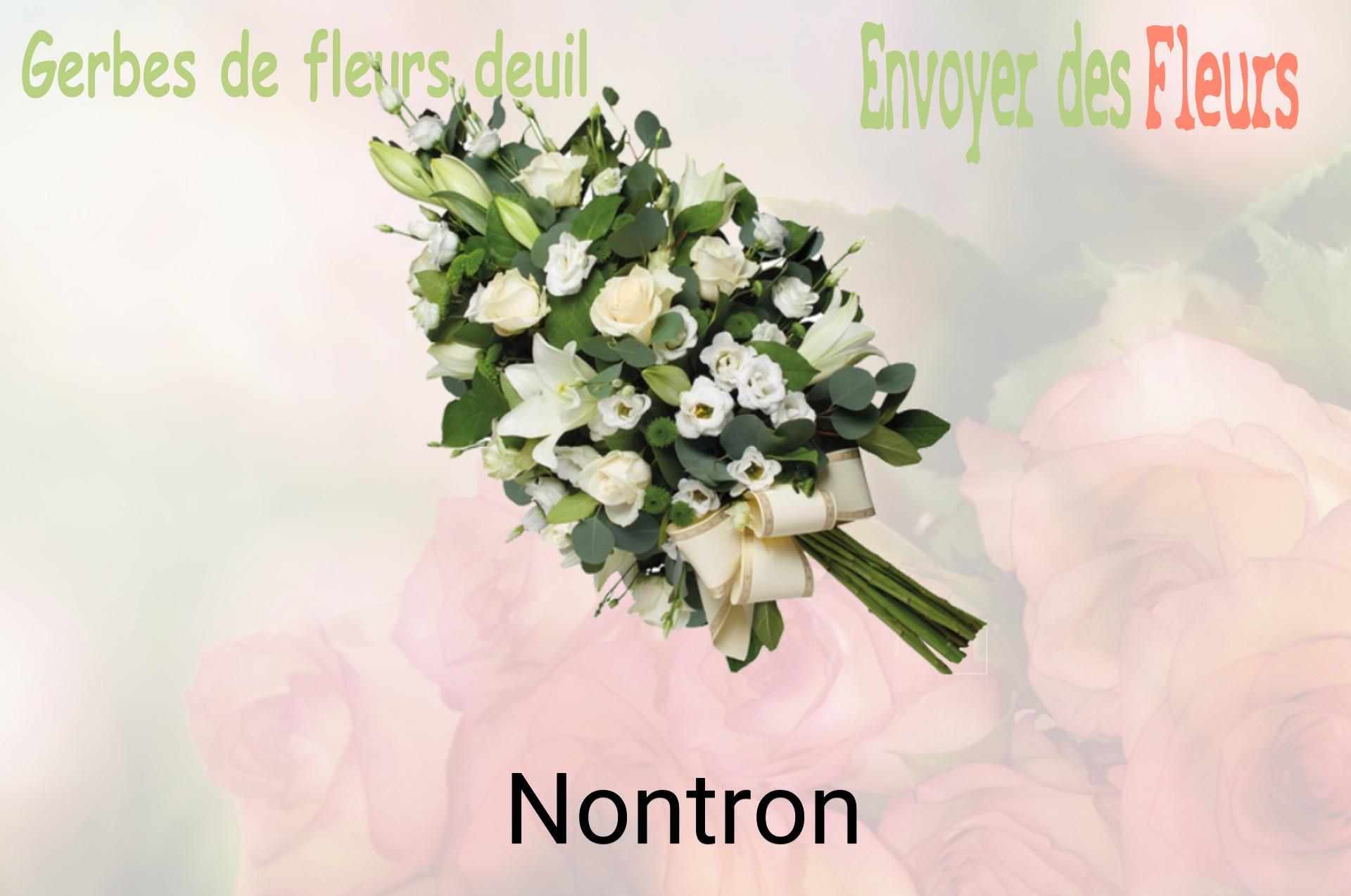 Gerbe de fleurs de deuil livrée à Nontron